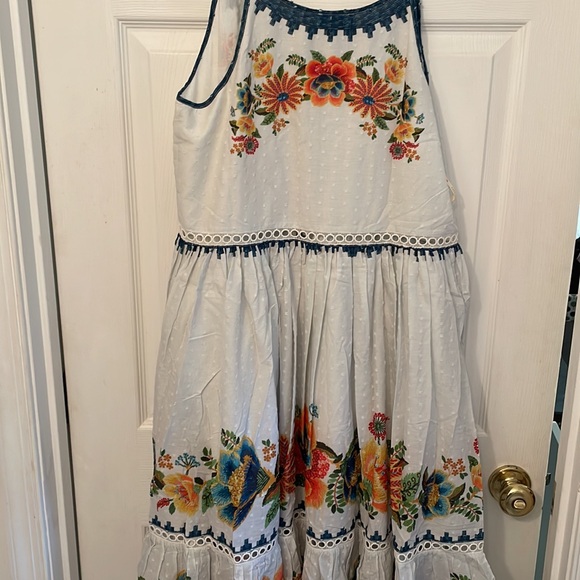Farm Rio Off-White Delicate Garden Midi Dress new with tags - Picture 11 of 13